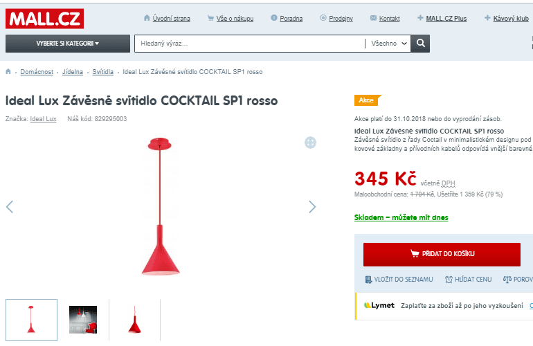 Závěsné svítidlo Ideal Lux COCKTAIL SP1
