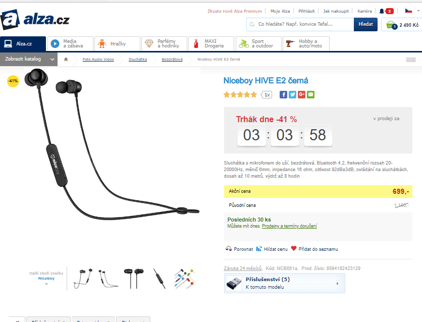 Bezdrátová sluchátka Niceboy HIVE E2