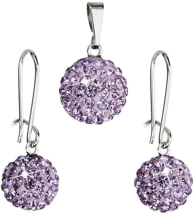 Sada náušnic a přívěsku s kamínky, krystal