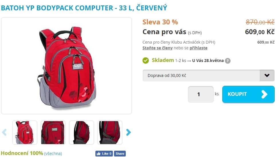 Batoh YP Bodypack Computer, 33 l.