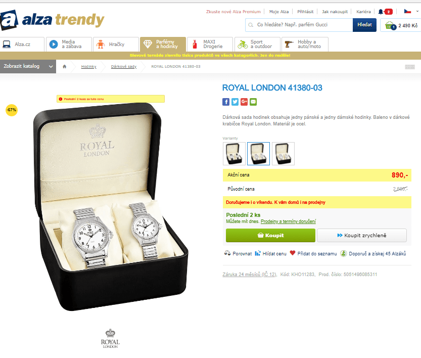 Dárková sada hodinek Royal London