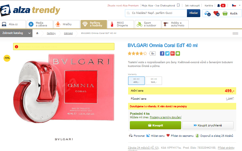 BVLGARI Omnia Coral EdT 40 ml