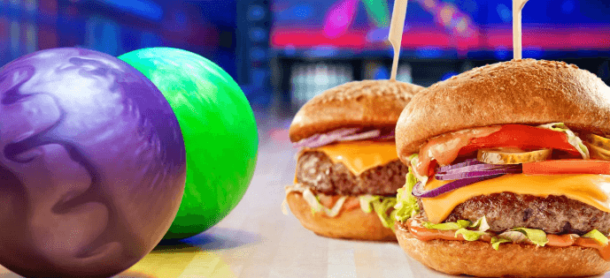 2 burgery a hodina bowlingu