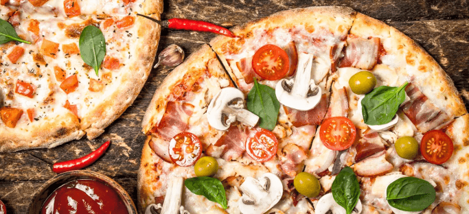 2× pizza (⌀ 32 cm) dle výběru z 11 druhů