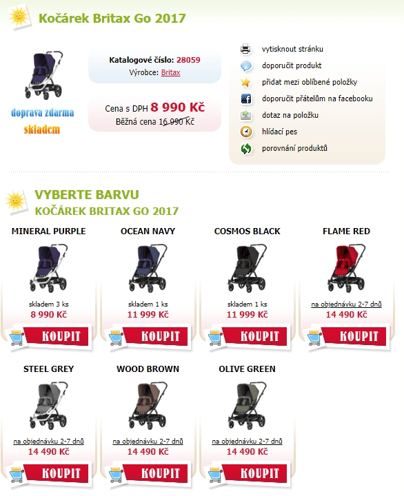 Multifunkční kočárek Britax Go 2017