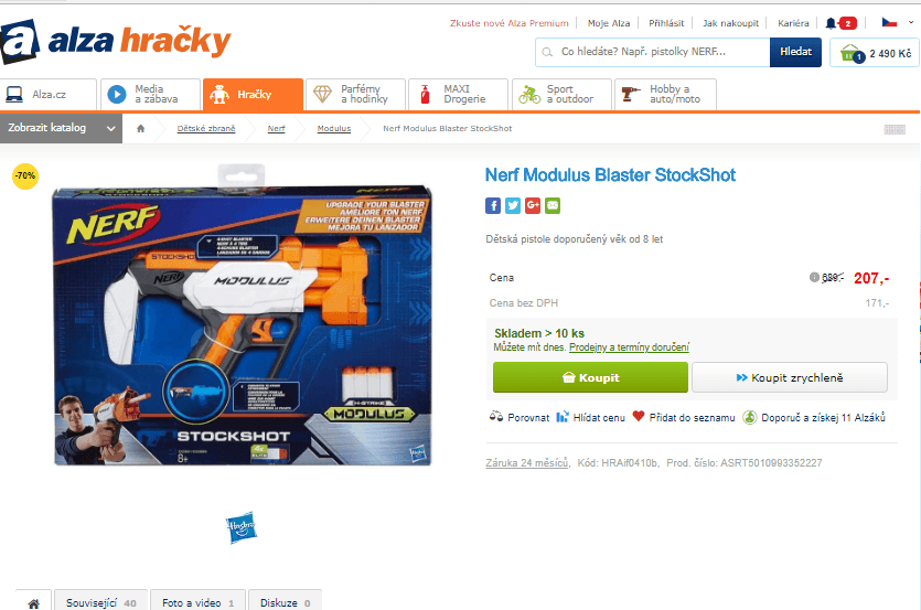 Pistole Nerf Modulus StockShot 