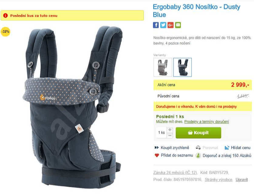 Dětské nosítko Ergobaby 360 Four Position