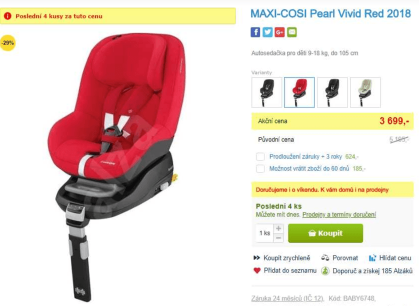 autosedačka Maxi Cosi Pearl, 9-18kg