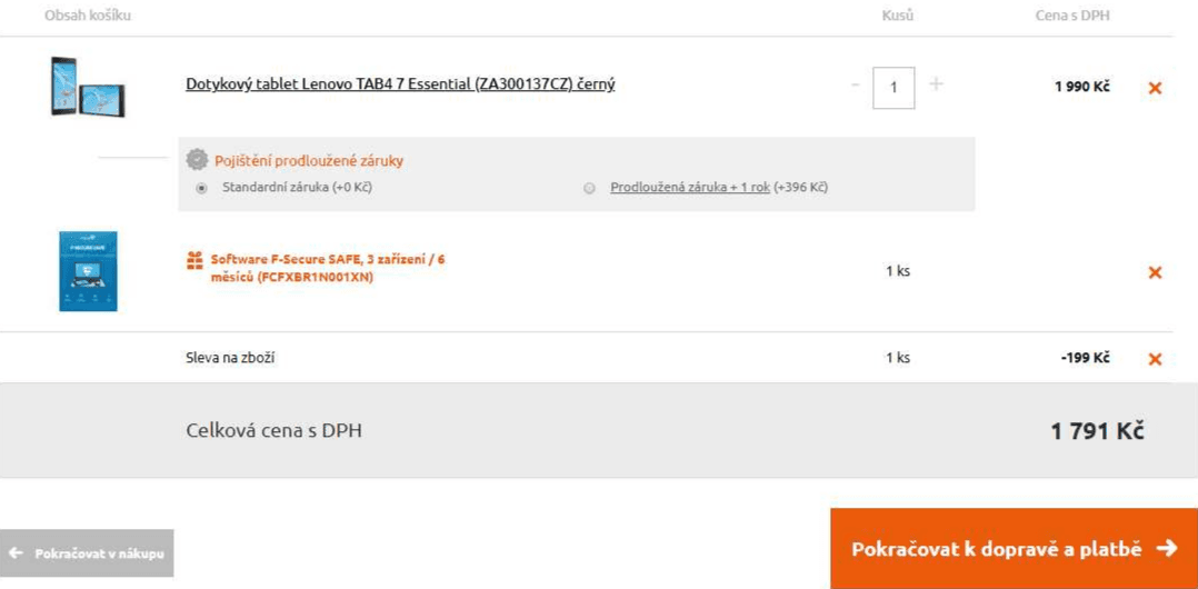 Tablet Lenovo, 4x 1,3GHz, 1GB RAM, 7"