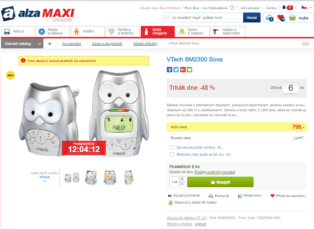 Dětská video chůvička Sova Vtech