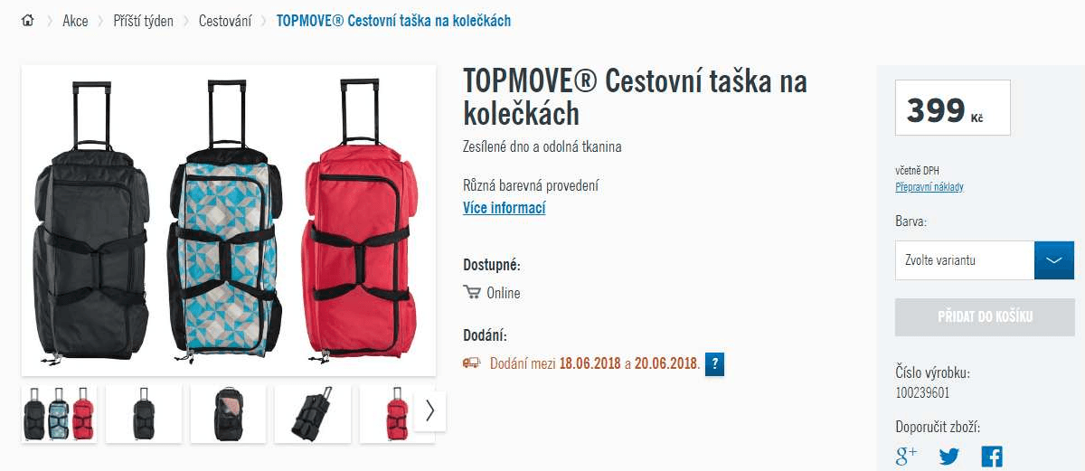 Velká cestovní taška na kolečkách