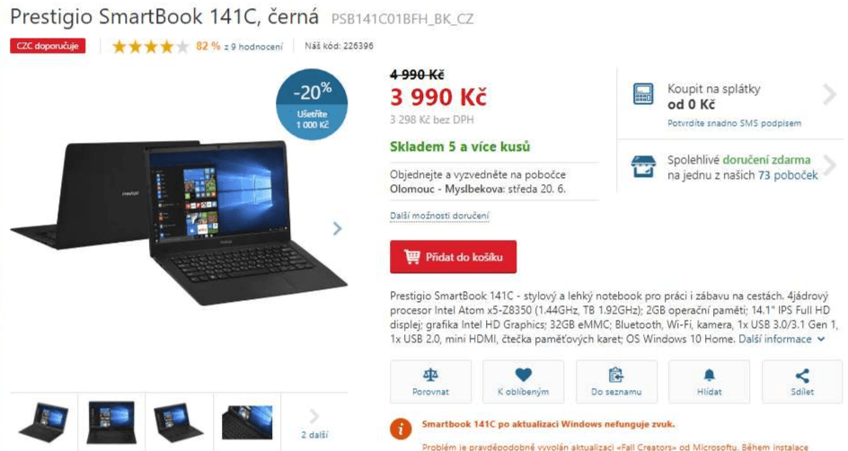 Prestigio, 1,92GHz, 2GB RAM, 14,1"