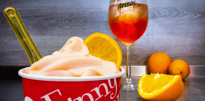 Unikátní zmrzlina Aperol Spritz