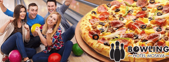 1 hod bowlingu + pizza