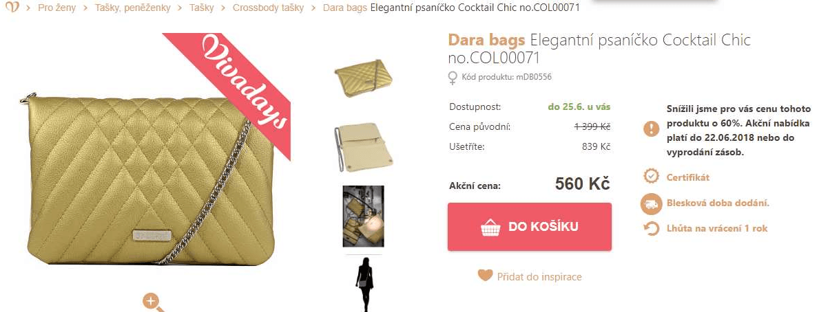 Elegantní psaníčko Dara bags Cocktail Chic
