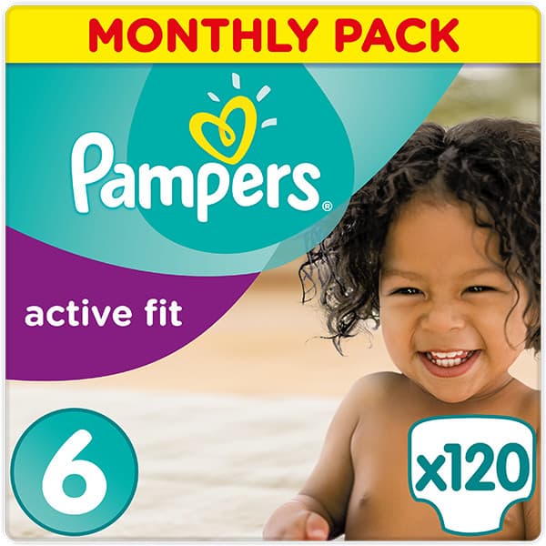 PAMPERS Active Fit vel. 6 (15 kg+) 120 ks