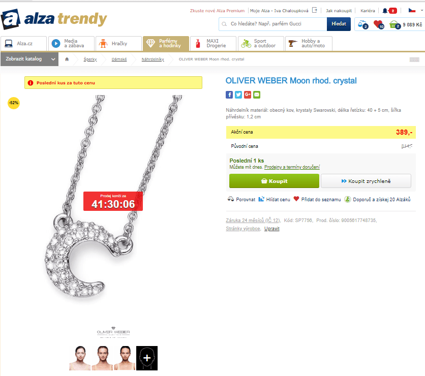 Náhrdelník Oliver Weber Moon