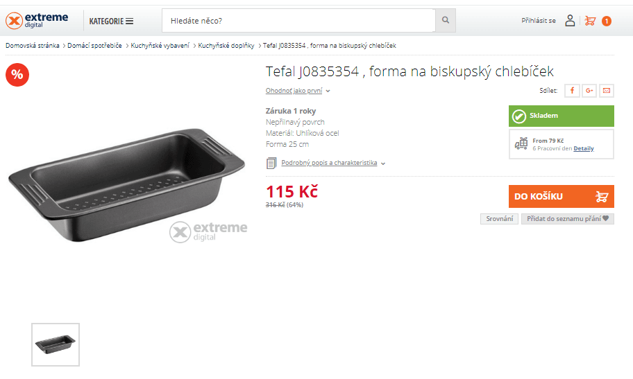 Forma na biskupský chlebíček Tefal