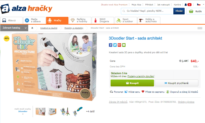 3Doodler Start - sada architekt