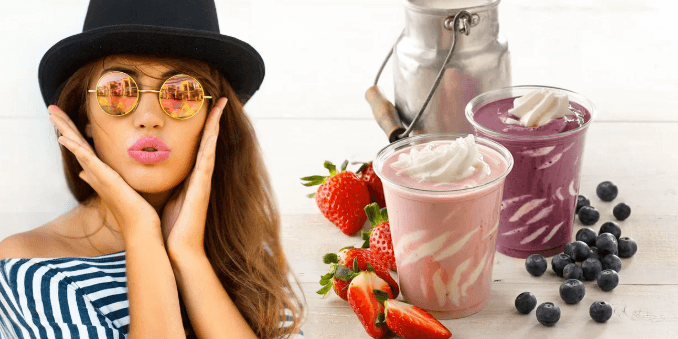 Ovocný koktejl s frozen yogurtem