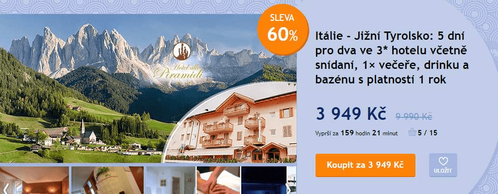 5 dnů, 3* hotel, snídaně, pro 2, Trentino