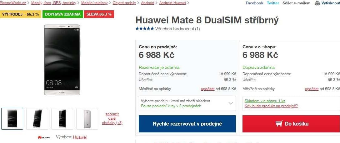 Huawei, 8x 2,3GHz, 3GB RAM, 6"