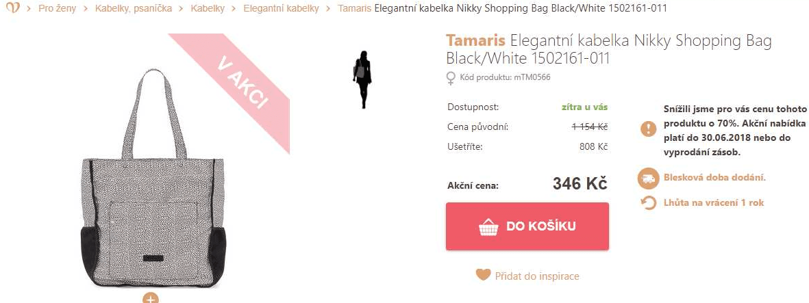 Kabelka Tamaris Nikky, 35x38x15 cm