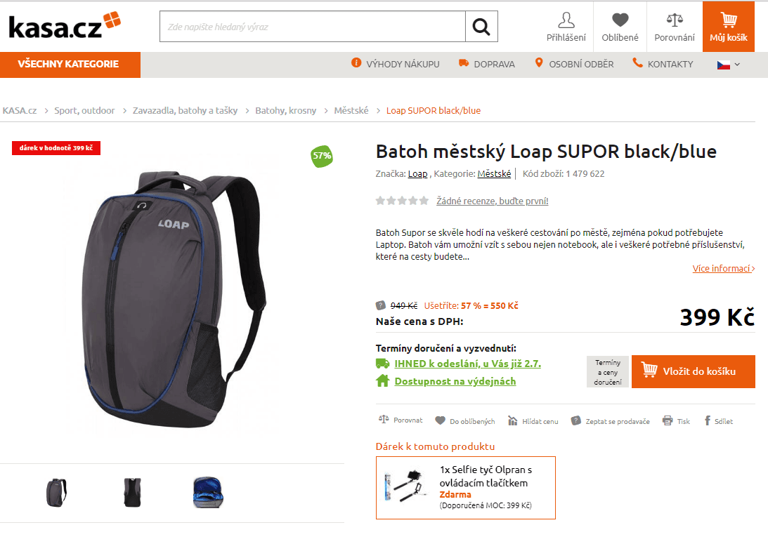 Batoh městský Loap SUPOR 20 L
