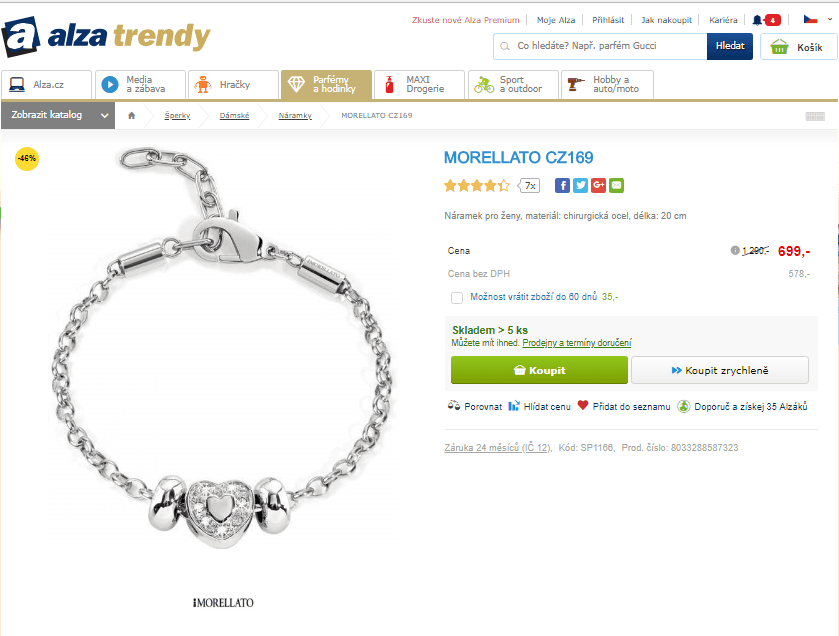 Dámský náramek Morellato CZ169