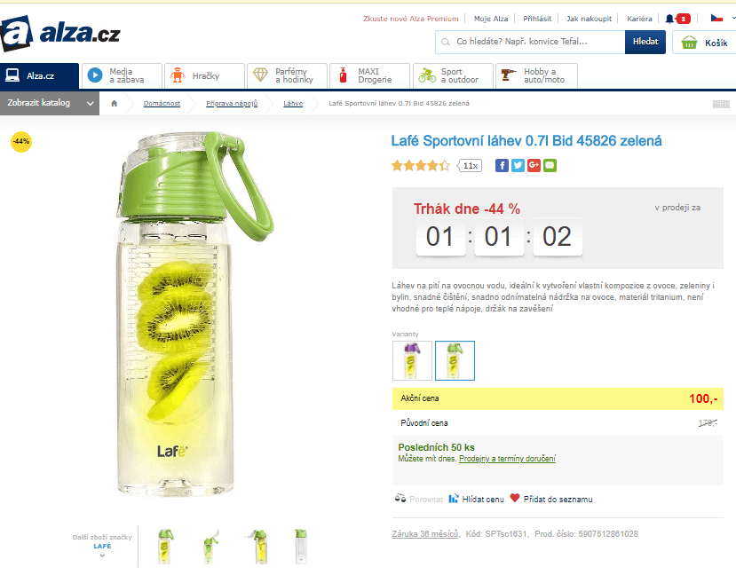Lafé Sportovní láhev 700 ml - zelená