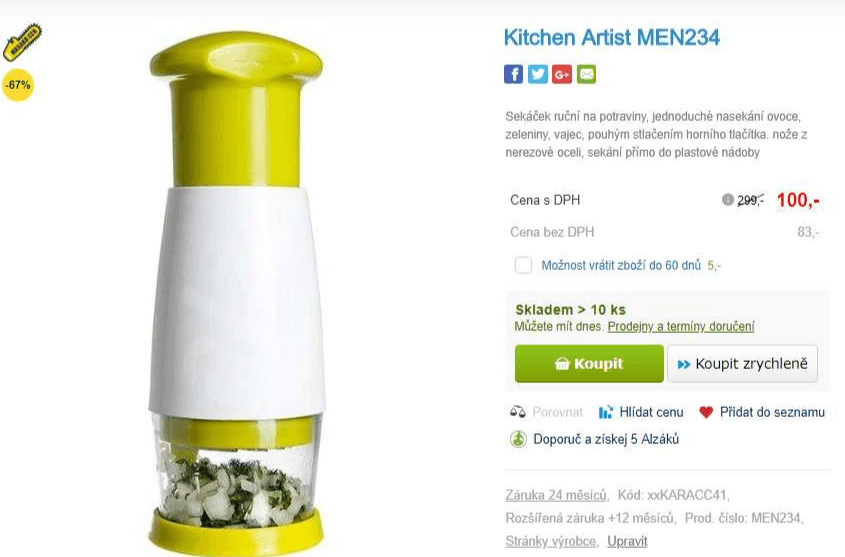 Elektrický sekáček KitchenArtist MEN