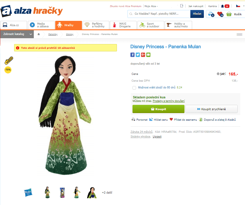 Disney Princess - Panenka Mulan