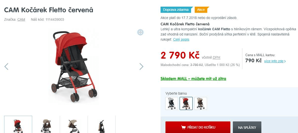Sportovní kočárek CAM Fletto