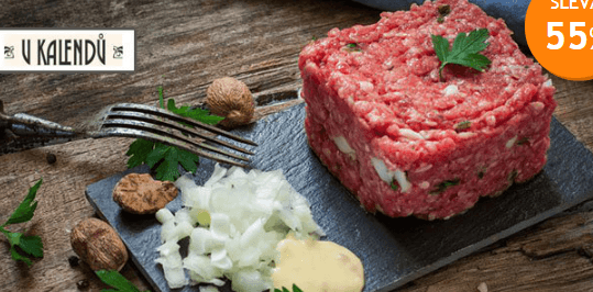 Hovězí tataráček 300g  + 10 topinek