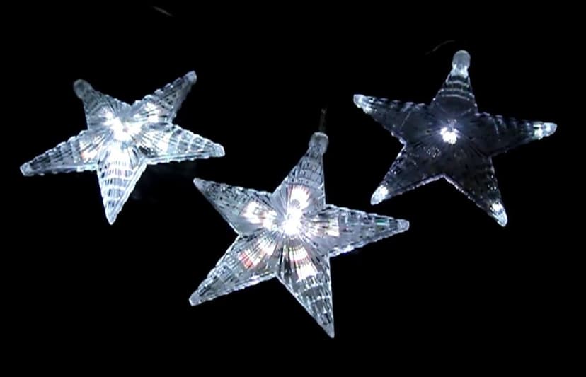 Sada 3 venkovních LED hvězd, 16 cm