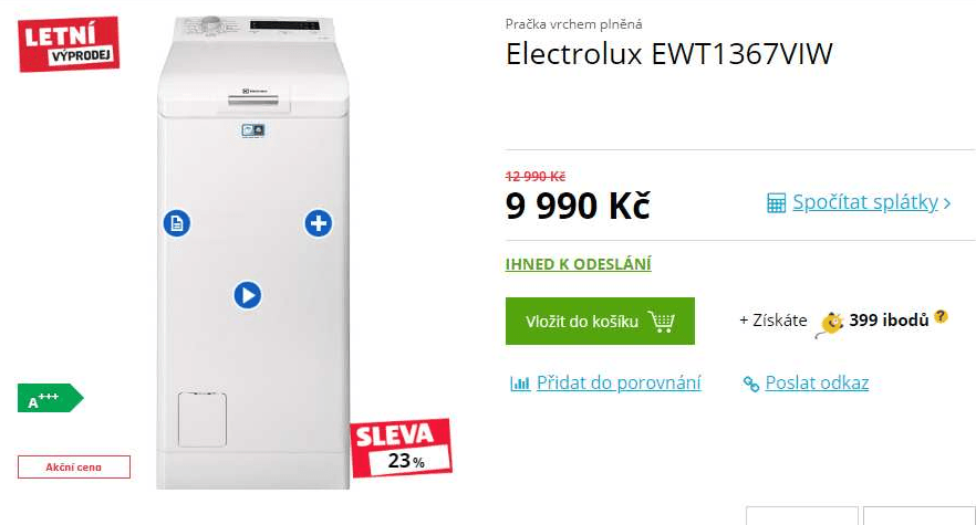 Pračka Whirlpool, 6kg, 1300 ot., pára