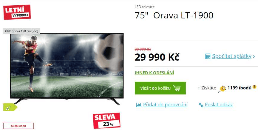 Ultra HD TV, Smart, 190 cm, Orava