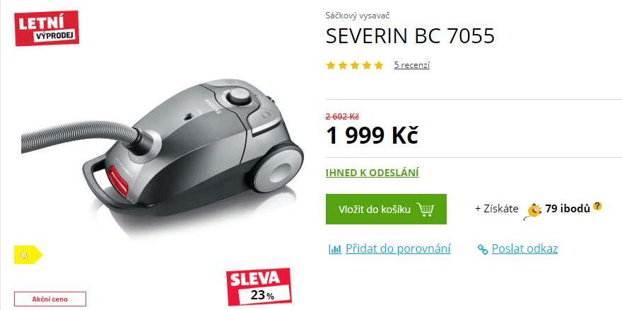 Sáčkový vysavač Severin S'POWER 