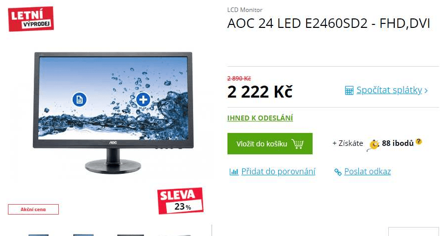 PC monitor AOC, 24", full HD