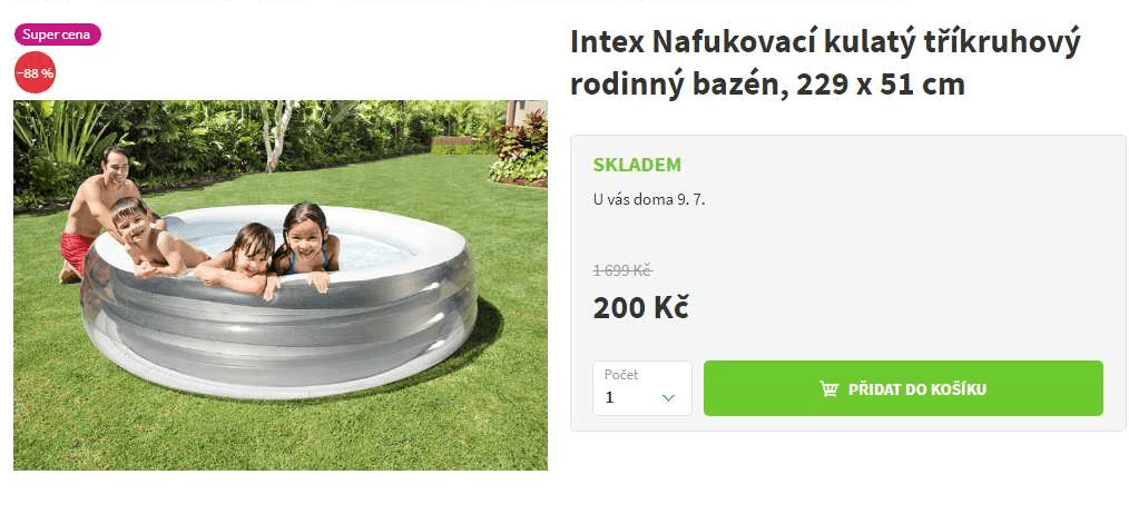 Nafukovací bazén Intex, 2,3 x 0,5 metru