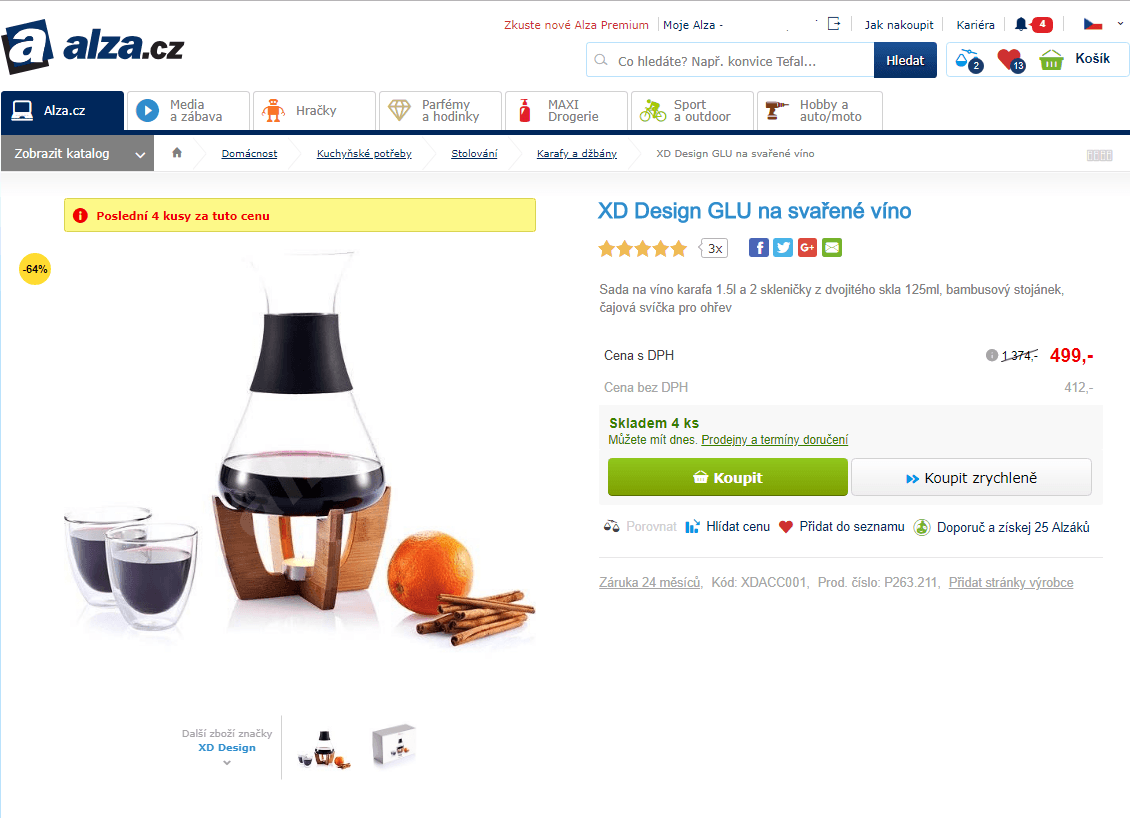 Sada  XD Design Glu, 1,5 litru