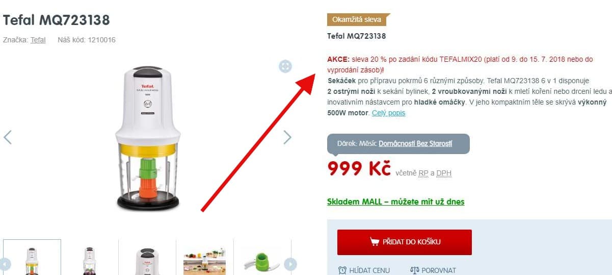 Sekáček potravin Tefal, 6v1