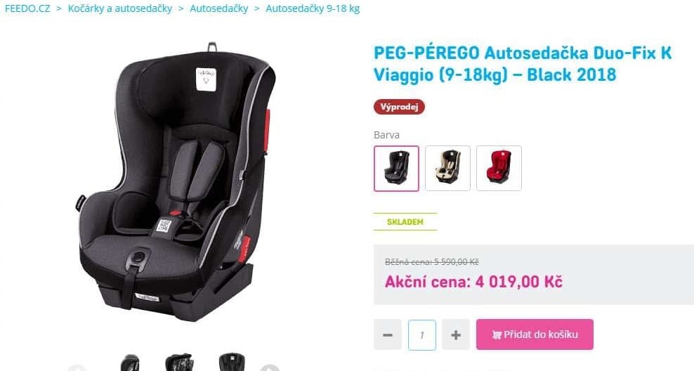 Autosedačka PEG-PÉREGO Duo-Fix K, 9-18kg