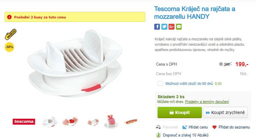 Tescoma kráječ na rajčata a mozzarellu HANDY