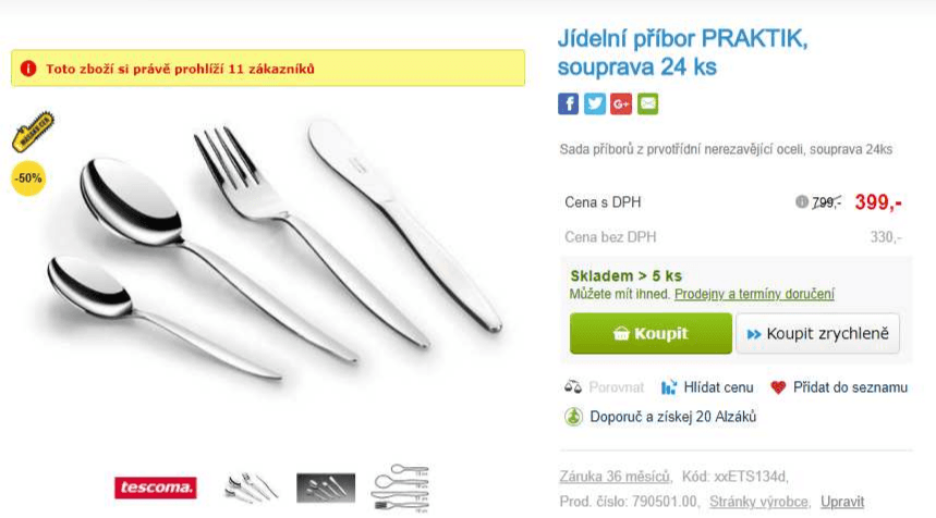 Sada jídelního příboru Tescoma Praktik 24 ks