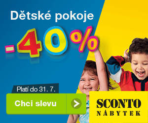 Sconto - sleva 40% na dětské pokoje