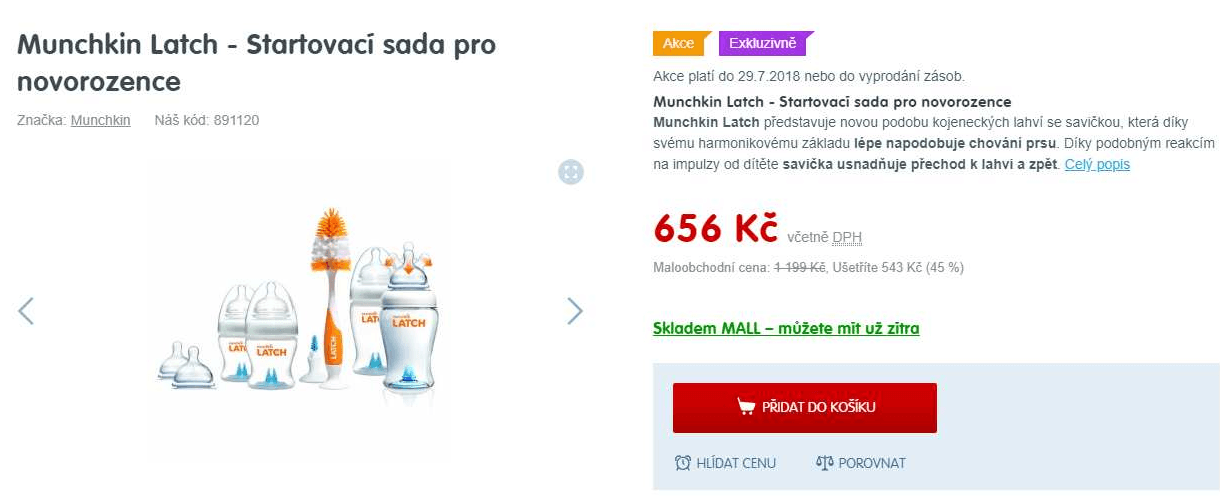 Souprava pro novorozence Munchkin Latch 