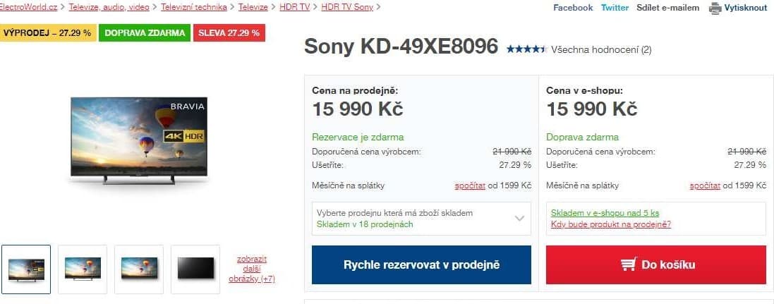 Ultra HD TV, HDR, Smart, 123cm, SONY