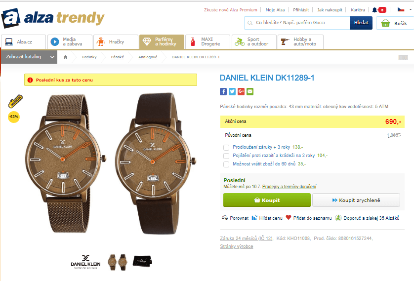 Pánské hodinky DANIEL KLEIN DK11289-1