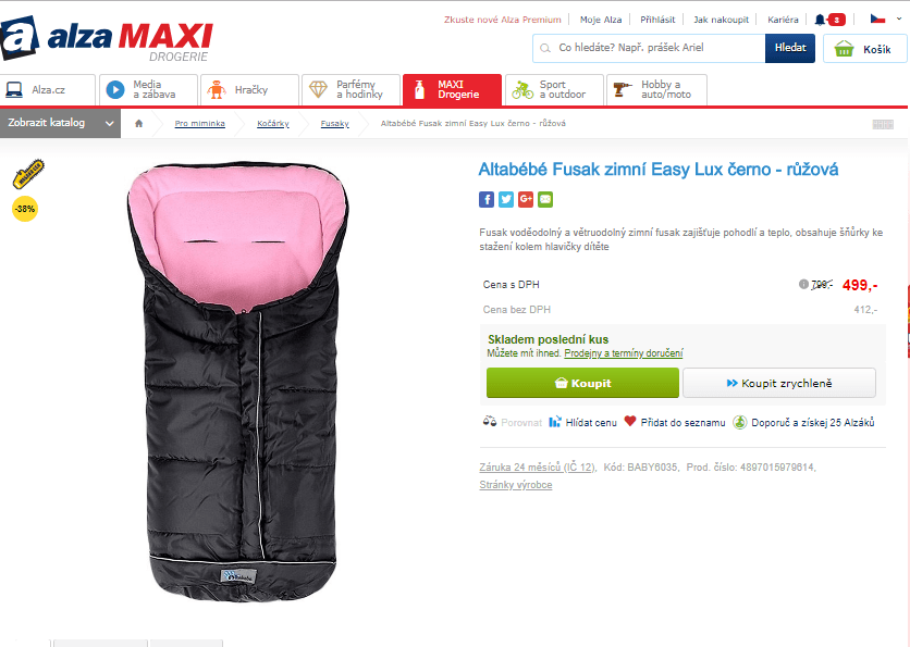 Zimní fusak Altabebe Easy Lux